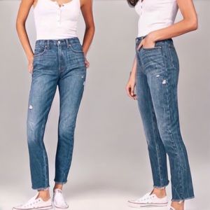 Abercrombie & Fitch Women's High Rise Jeans - Blue